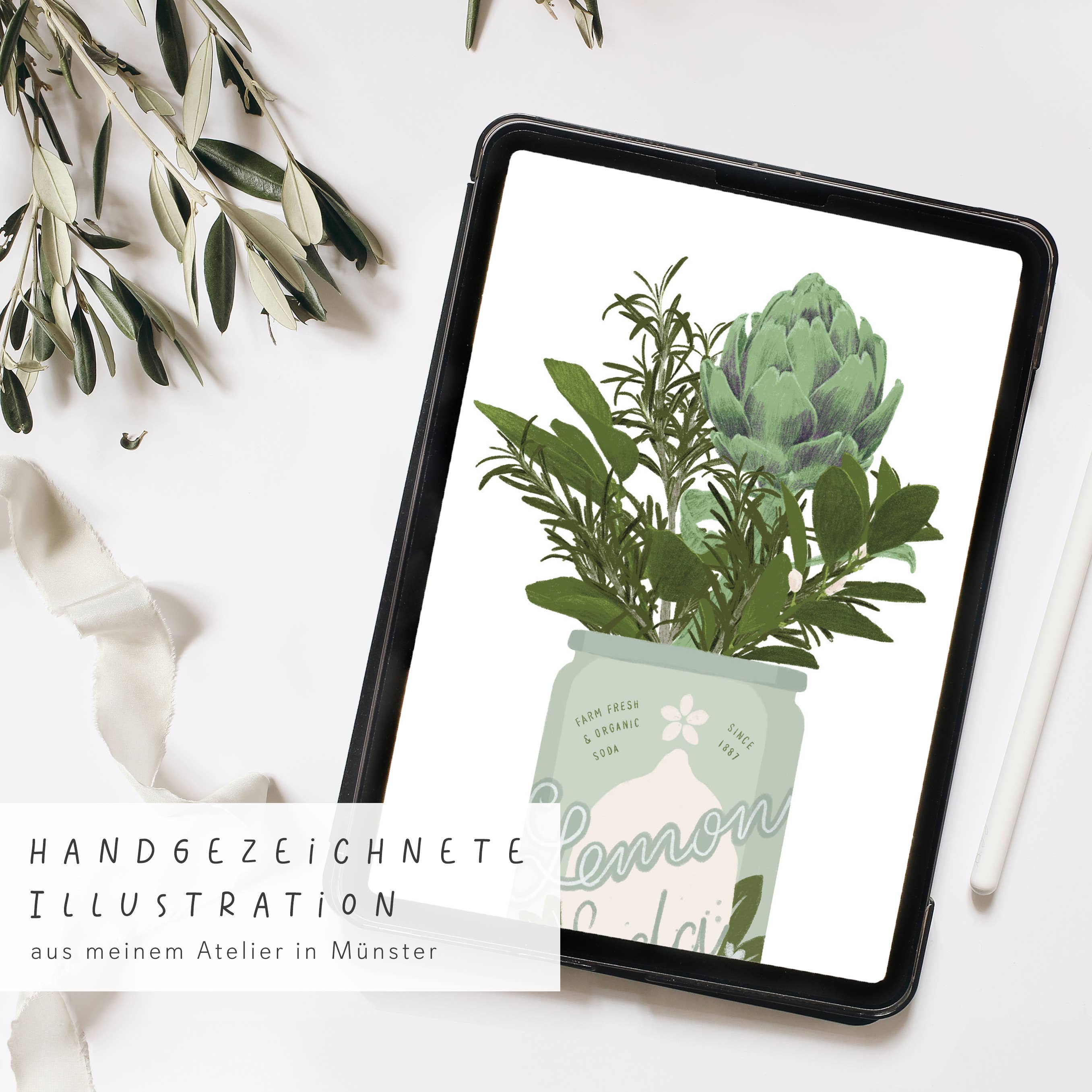 Wildblumen Atelier - Vendita all'ingrosso Cartoline - Cartolina con lattina di limonata mediterranea, certificata FSC2