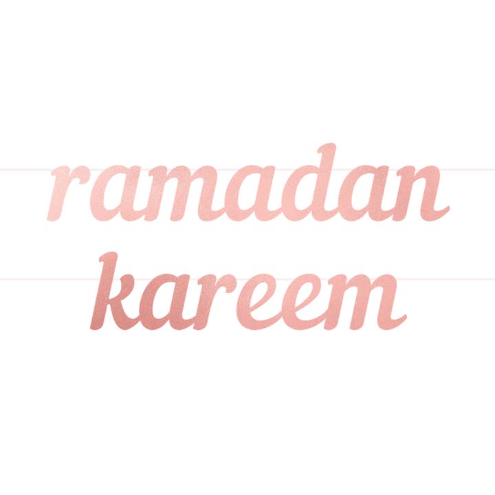 Peacock Supplies - Wholesale Party sign/banner - Ramadan Kareem Letter Banner - Rose Gold