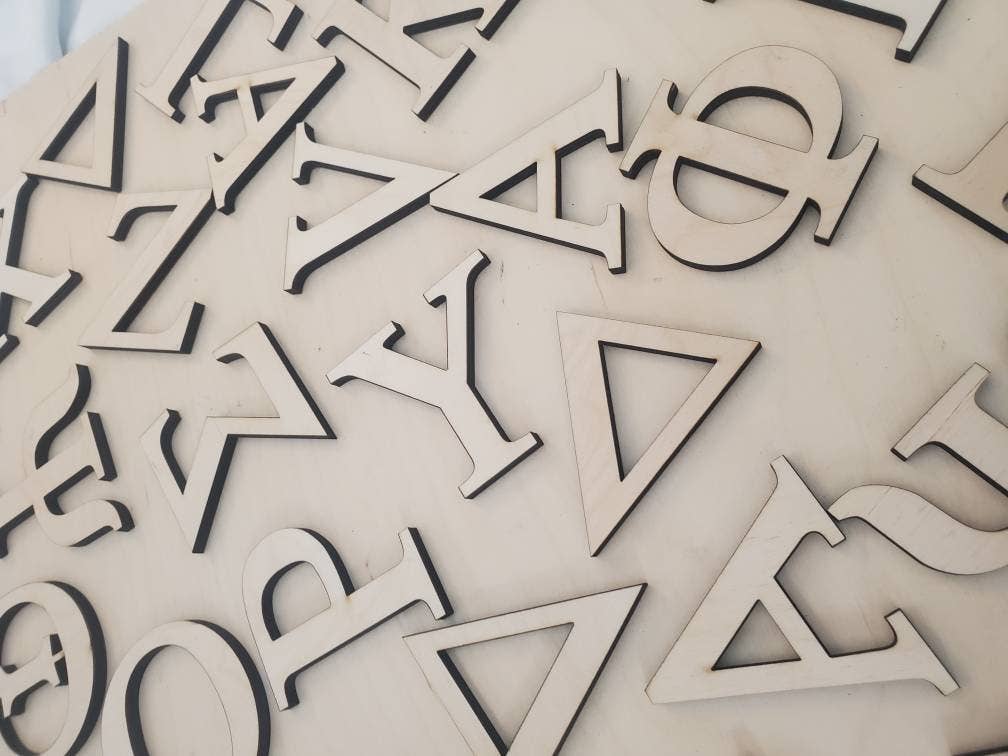 Char & Beam - Wholesale Craft Supplies - Mix & Match Greek Wood Letters, Sorority Paddle Letters7