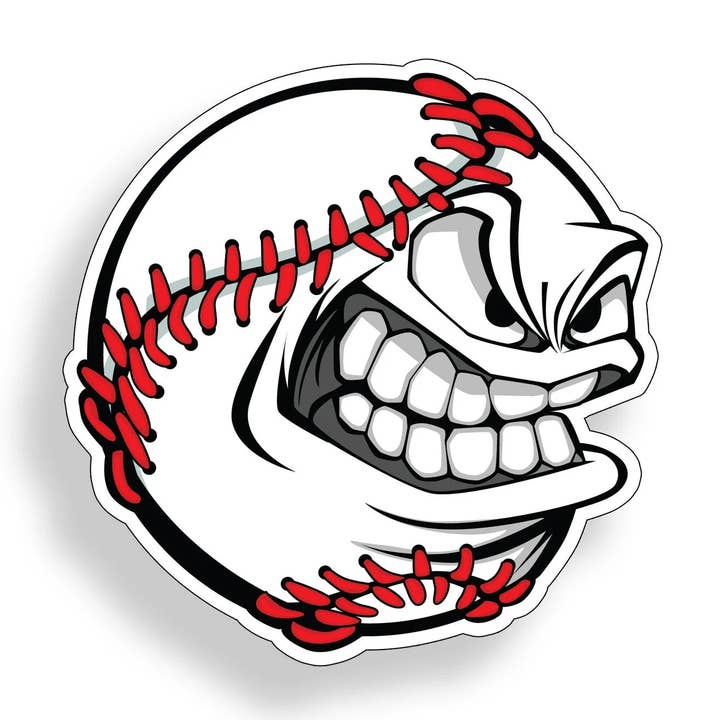 3 „vred baseball klistermærke for engroshandel hos Real Sticky