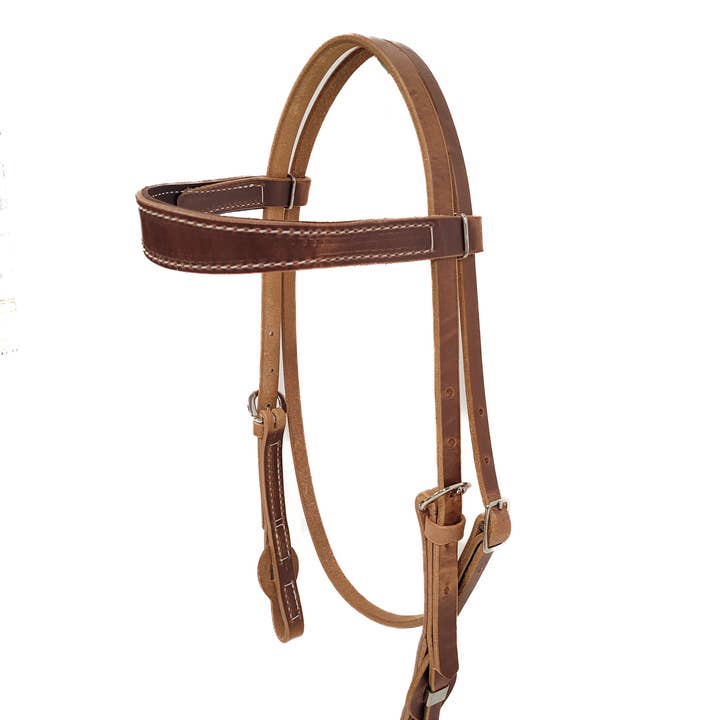 J Wayne Leather - Vendita all'ingrosso Attrezzatura da equitazione - Testiera svasata Brow2
