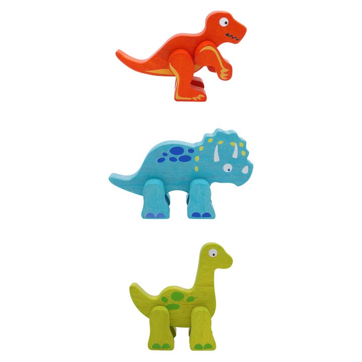 BeginAgain - Wholesale Wood Toy - Kids - Posable Dinosaurs