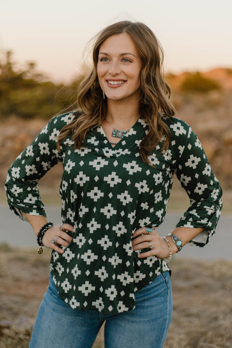 Sterling Kreek – Engroshandel Bluse - Dame – Aztec Pines Top1