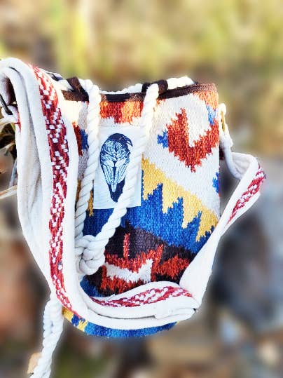 Boho Handwoven Raven purse, Raven bag, southwest art bag for wholesale by Morea Designs