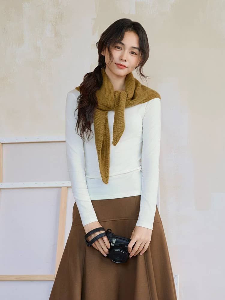 Hope & Sunshine – wholesale Stickad topp - Dam – Tencel Lyocell Ulltopp2