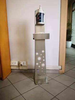 COLUNA PARA SUPORTE DE GEL DESINFETANTE... por atacado de DesignFerro