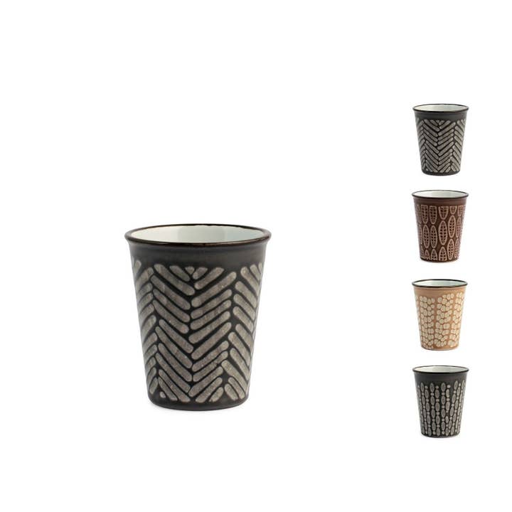 Ethnisches Schnapsglas aus Steingut, sortierte Farben, 100 cc für den Großhandel von H&H