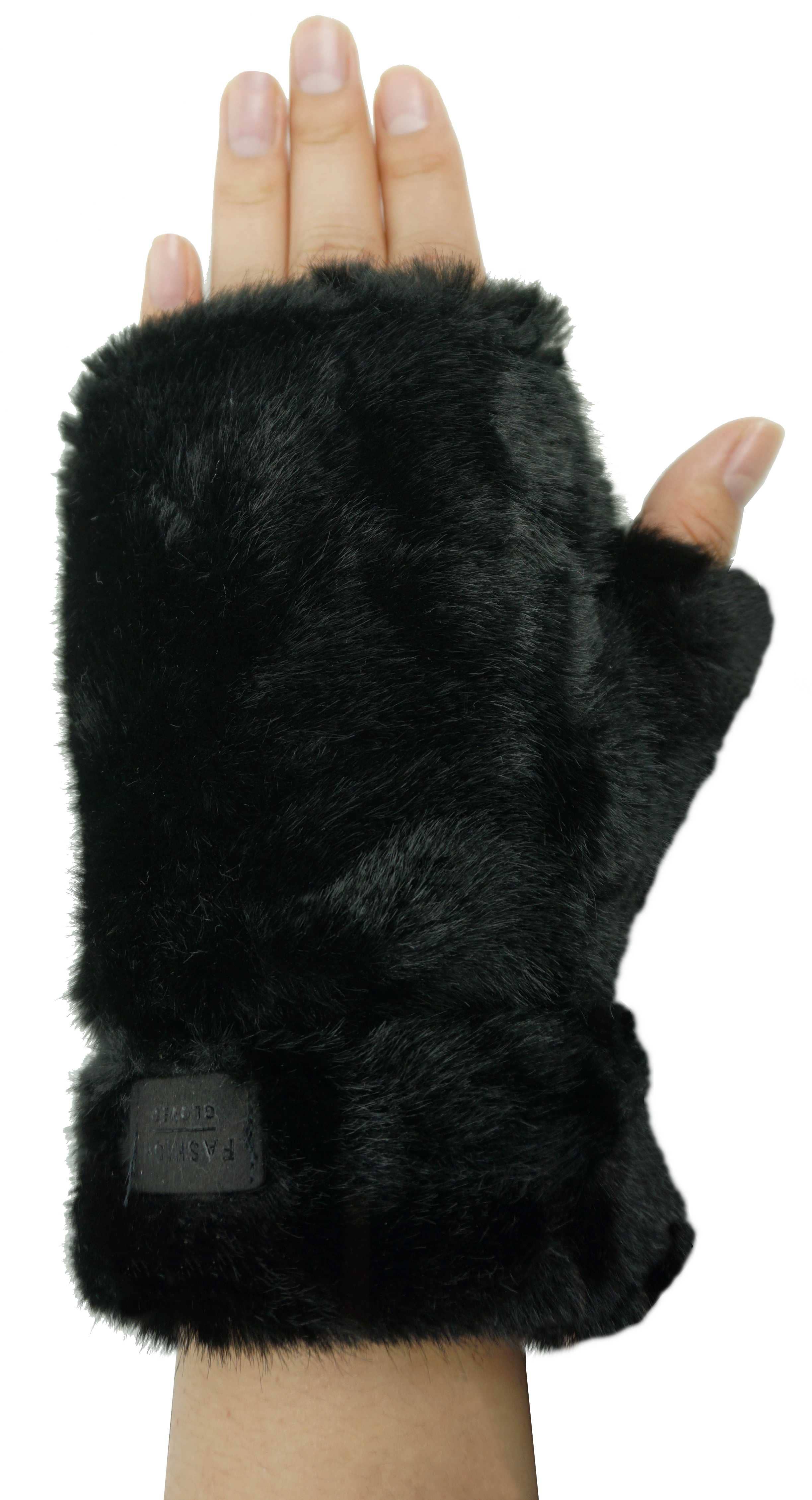 Anais - Wholesale Gloves - Women's - YN0370 Faux Fur Mittens2