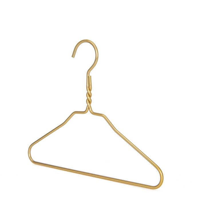 Quality Hangers - Wholesale Clothes Hangers - AL21 - 14" Junior size Gold Aluminum Hangers - 100 Hangers1
