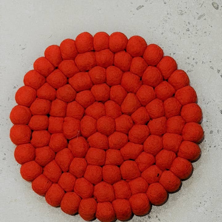 Cool Trade Winds - Wholesale Placemat - Fun Felt Wool Ball Placemat / Trivet7