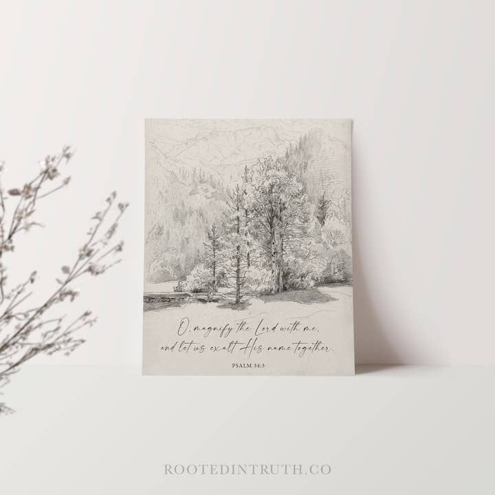 Rooted in Truth - Wholesale Art Print - Magnify Christmas Christian Art Print, Canvas, Decor, Gift1