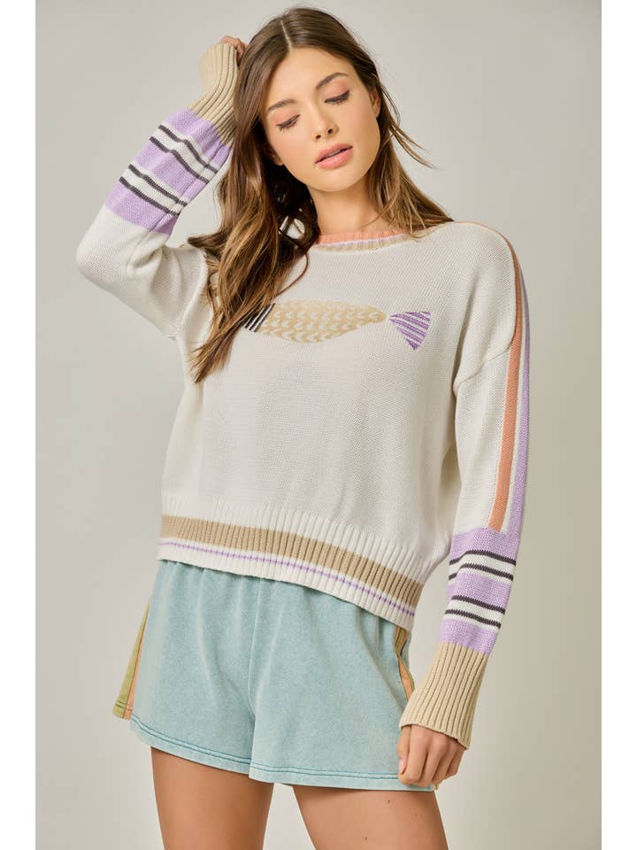 Mystree - Wholesale Knit Sweater - Women's - 61359 Color Block Pullover Sweater9