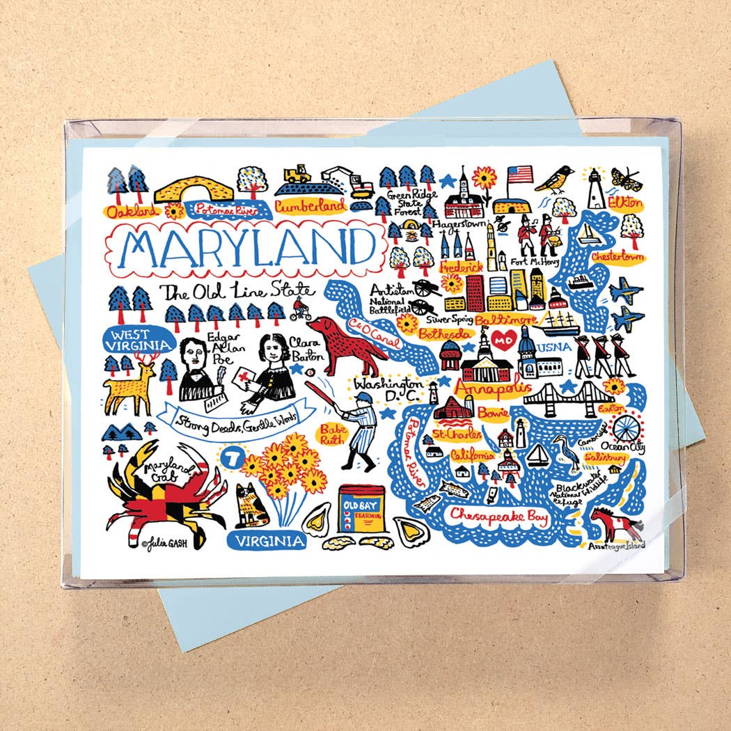 Allport Editions - Vendita all'ingrosso Set di cartoleria/cancelleria - Serie di Carte in Scatola Statescapes - scopri tutti i 29 Stati!11