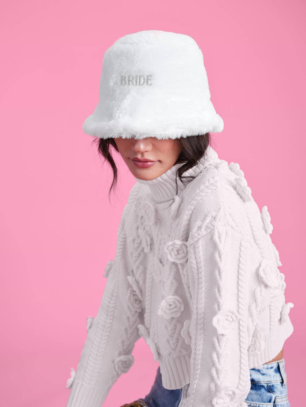 xo, Fetti - Wholesale Bucket Hat - Women's - Fur Bride Bucket Hat, Bachelorette Decor, Bridal Shower Gift5
