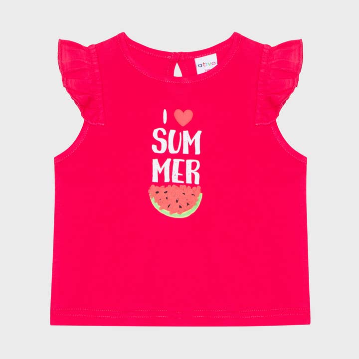 BG-C7124-96 - Camisetas de Manga Corta para Bebé Niña para venta al por mayor de Ativo Kids