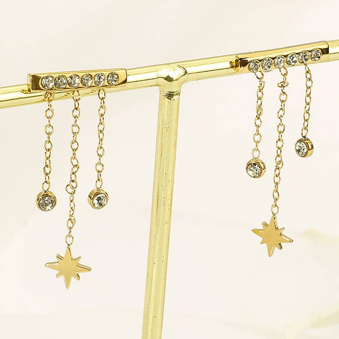 Boucles d'oreilles en acier inoxydable -BO100298 pour la vente par Kapyco