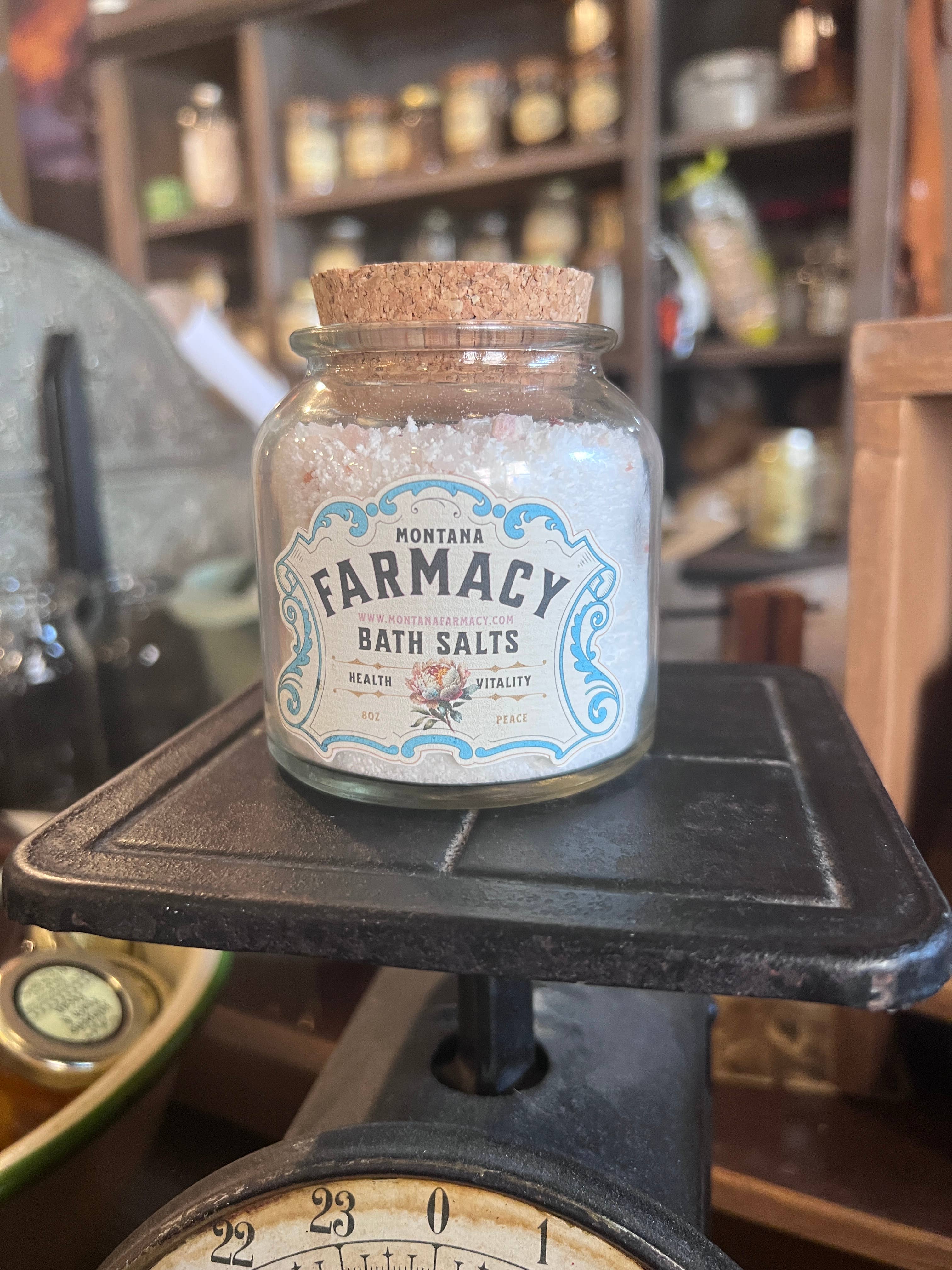 Montana Farmacy - Vente Sel de bain - Sels de bain moussants dans un bocal d'apothicaire à l'ancienne PEACE2