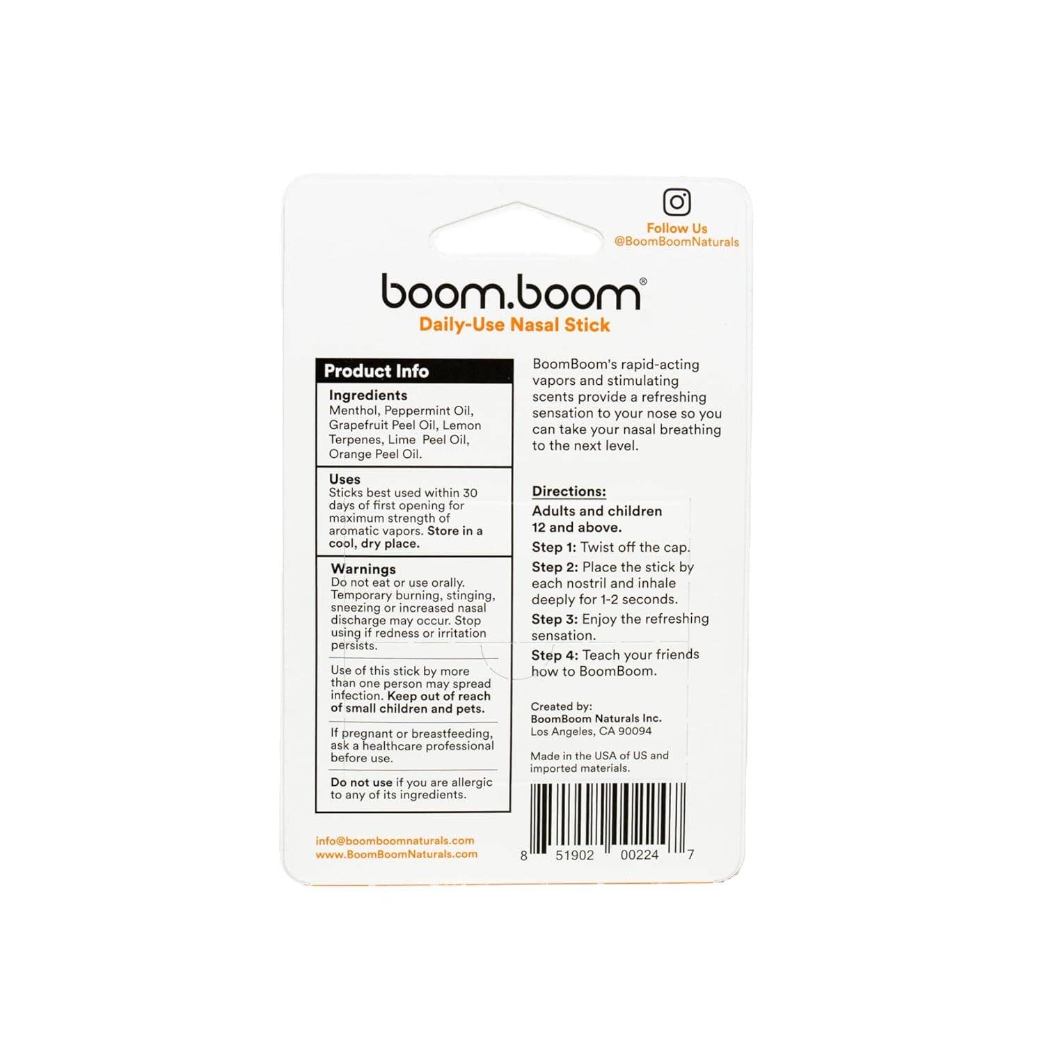 BoomBoom – wholesale Aromatherapy inhaler – Tropical 3-pack2