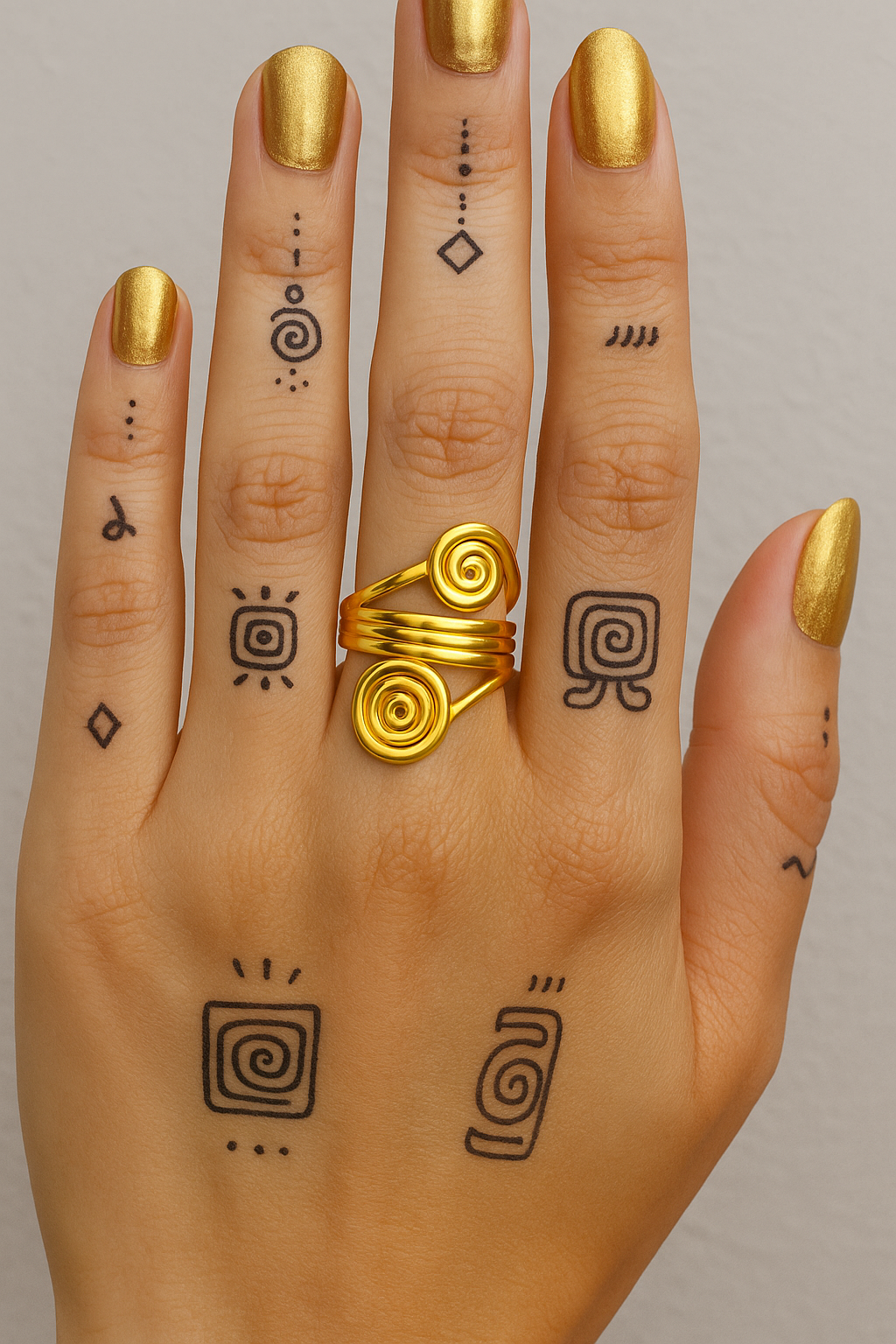 Wild & Free - Wholesale Cocktail/Statement Ring - Anillo de acero en forma de espiral ajustable1