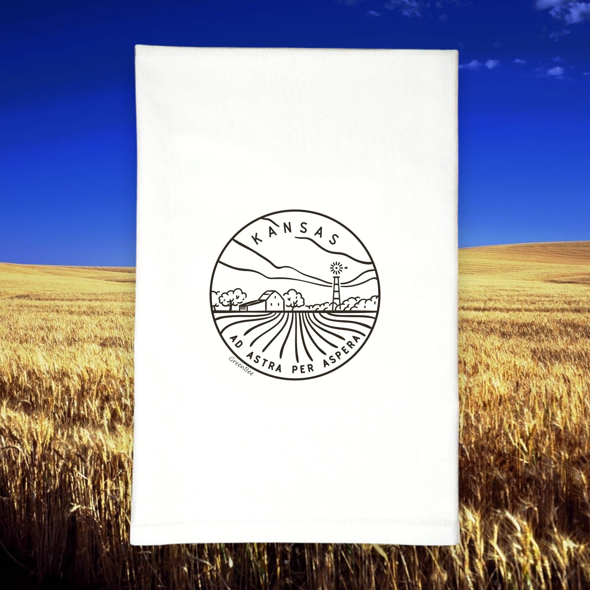 Green Bee Tea Towels - Wholesale Tea Towel - Kansas State Kitchen Towel | Tea Towels | State Dish Towels2