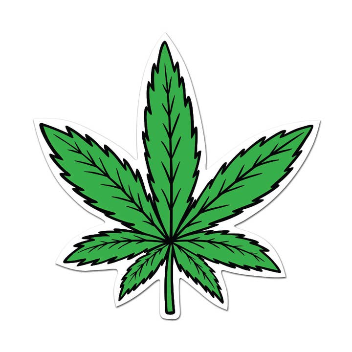 Adesivo in vinile di cannabis per la vendita all'ingrosso da parte di Kolorspun Pins