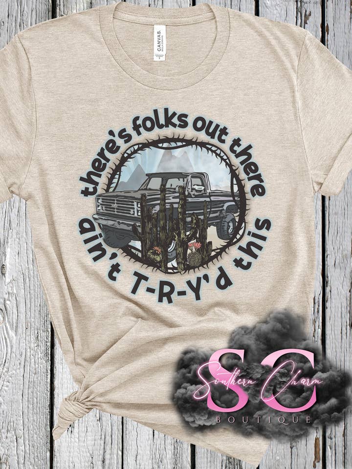 TRY'D THIS Heather Dust Tee for wholesale by Southern Charm Boutique