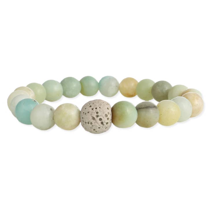 ZAD - Wholesale Aromatherapy bracelet - Amazonite Bead Essential Oil Diffuser Bracelet1