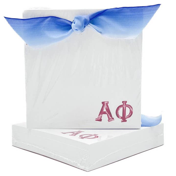 Blocco Note Greco ad Acquerello Alpha Phi per la vendita all'ingrosso da parte di Rachel Brooks Design, LLC