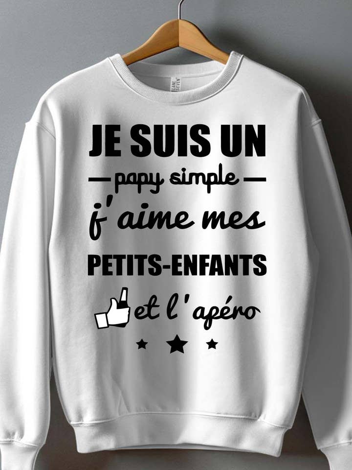 Sudadera con cuello redondo para hombre | papy simple para venta al por mayor de IALD