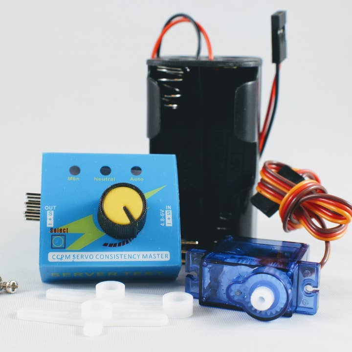 Servo Tester Kit: All-in-one Servo Motor with Controller and Battery Holder STEM Kit For Simple Robots for wholesale by Barnabas Robotics