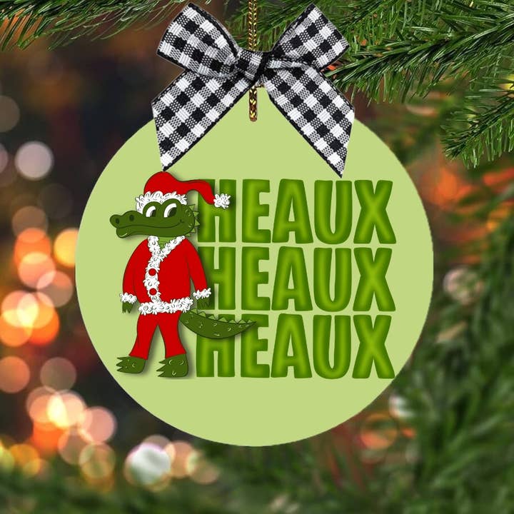 on the Bayou – Ornamento por atacado – Heaux Heaux Heaux Cajun Enfeite de Natal