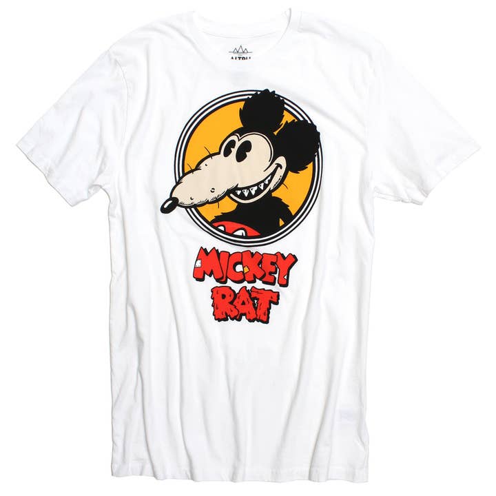Official Mickey Rat In Spotlight Tee in White for wholesale on Faire