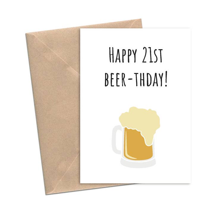 Felice 21° Birra Thday | A2 per la vendita all'ingrosso da parte di Lost In Lettering