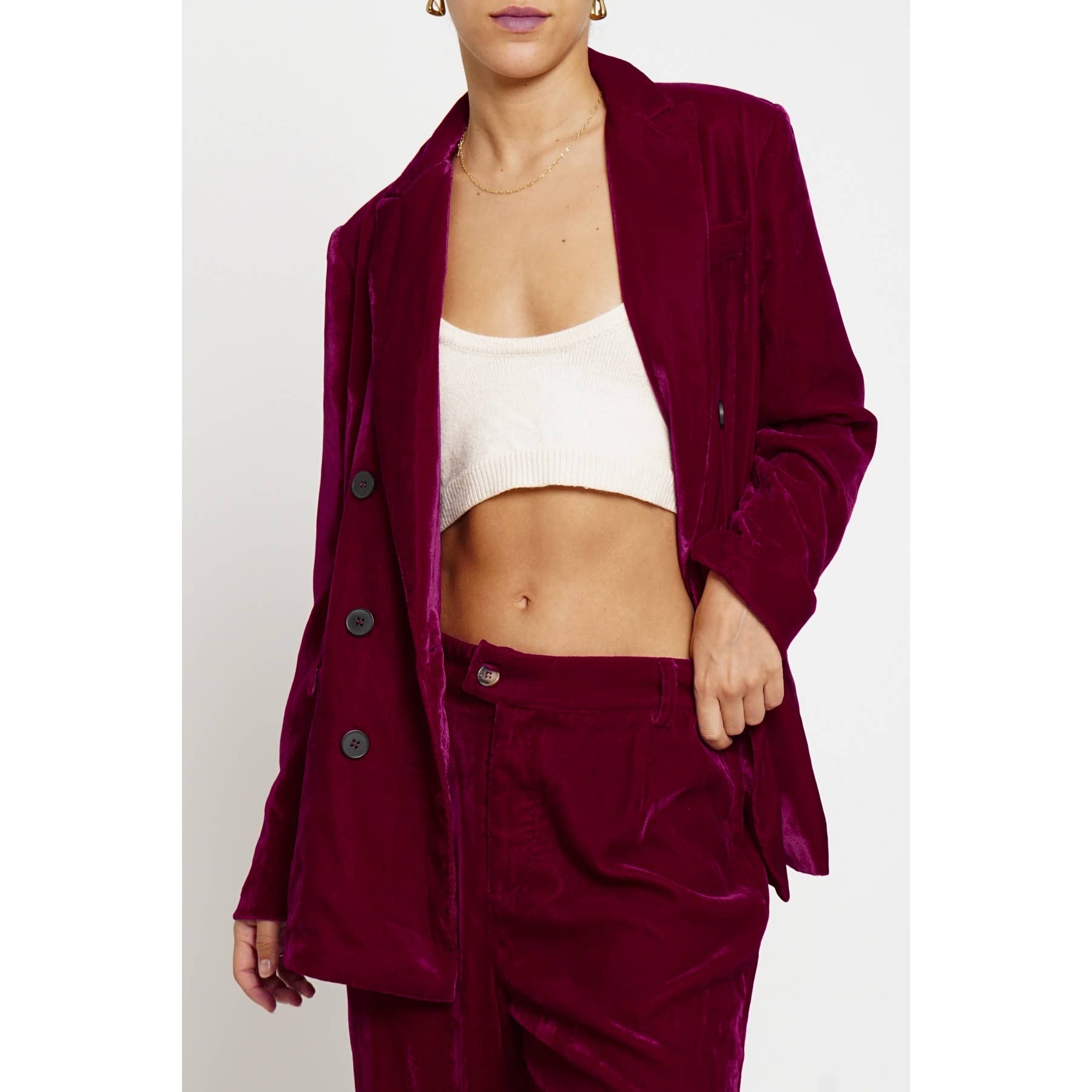 Sans Souci - Wholesale Blazer - Women's - VELVET BLAZER4