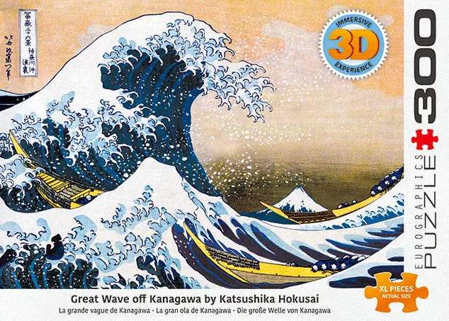 Eurographics Puzzles USA - Wholesale Puzzle - Adult - Great Wave off Kanagawa 3D Lenticular1