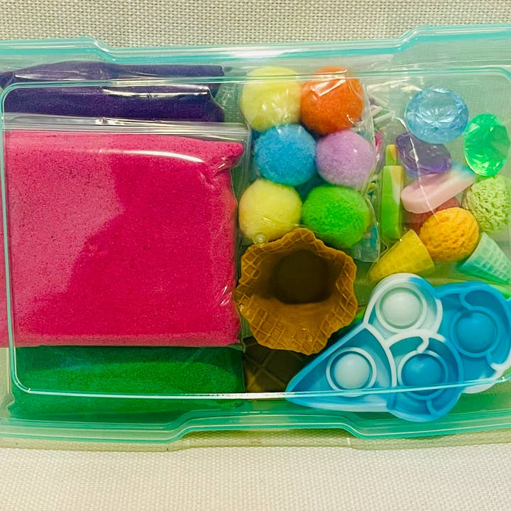 Sweetest Fidgets - Wholesale Building Set - Kids - Ice cream party Kinetic Sand trio1