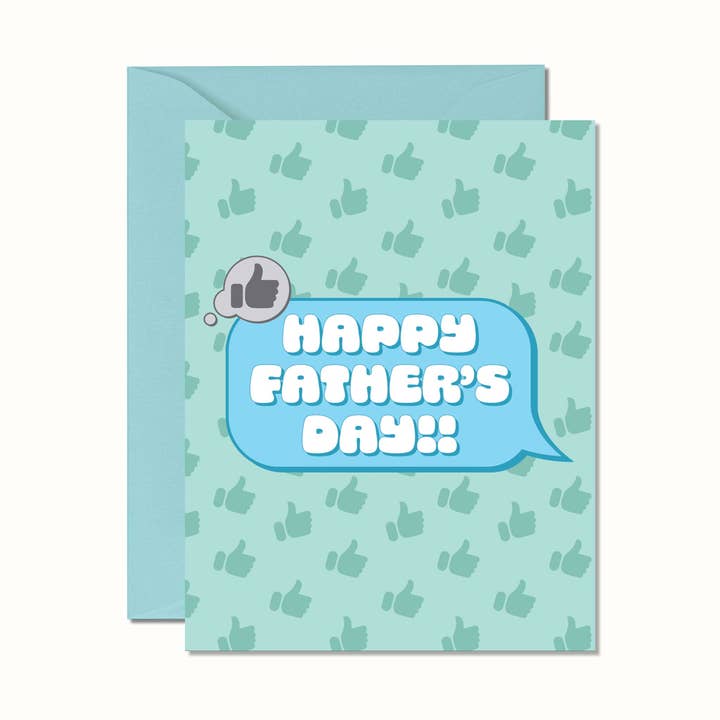 Father's Day Thumbs Up Text Message Card for wholesale by No Yeah For Sure