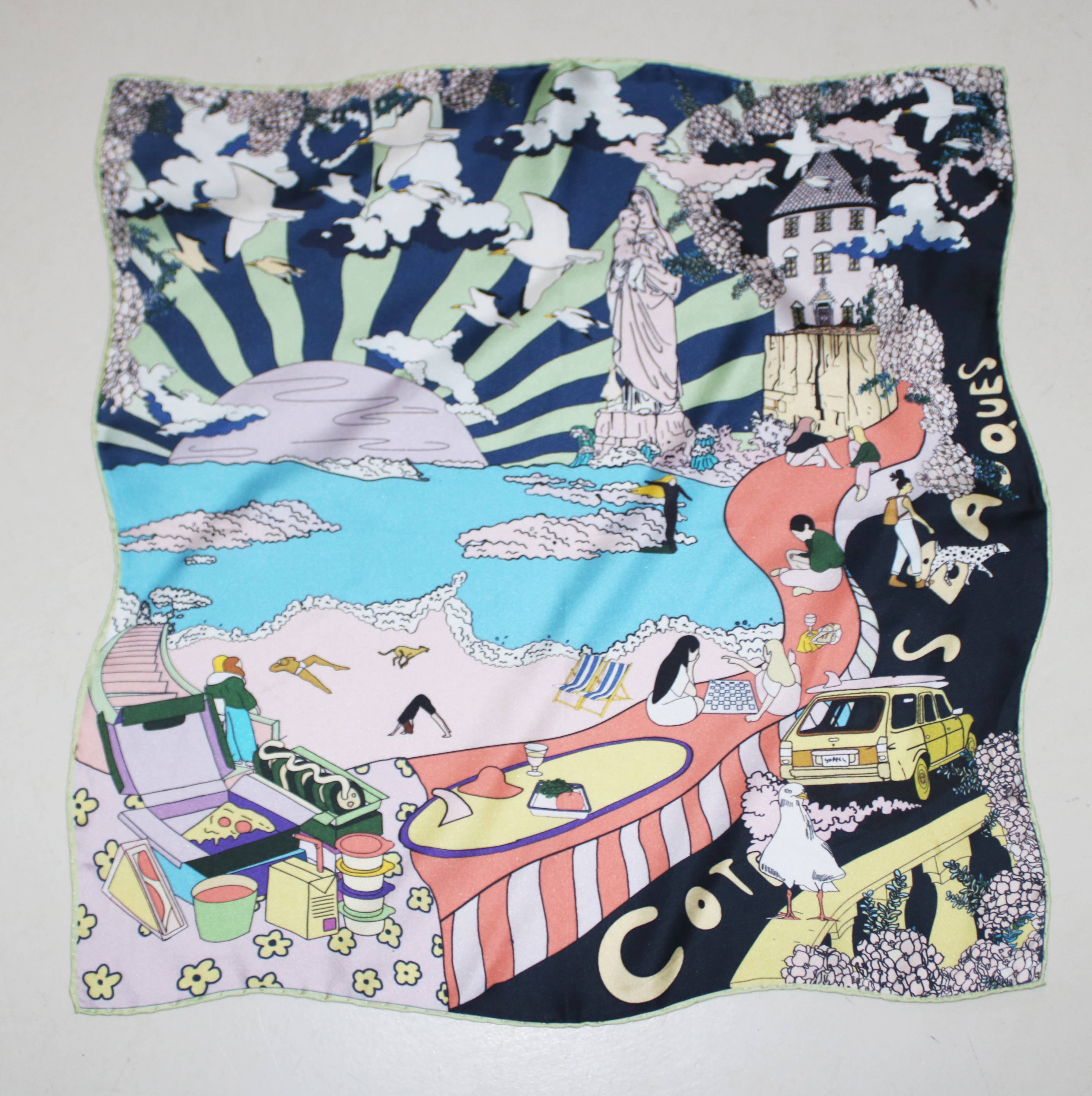 SOIE-MEME - Wholesale Sjaal - Dames - Cote des Basques - exclusieve SOIE-MEME twill bandana1