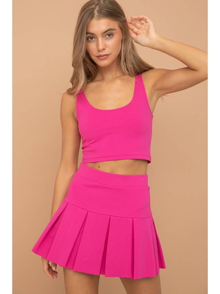 freeme - Wholesale Athletic Skirt - Women's - SUPER STRETCHY PONTE MINI TENNIS SKIRT(ST#FRSK1126N)