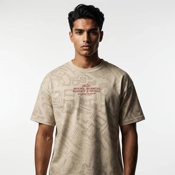 T-shirt Carte du Maraudeur Harry Potter Officiel pour la vente par COTTON DIVISION