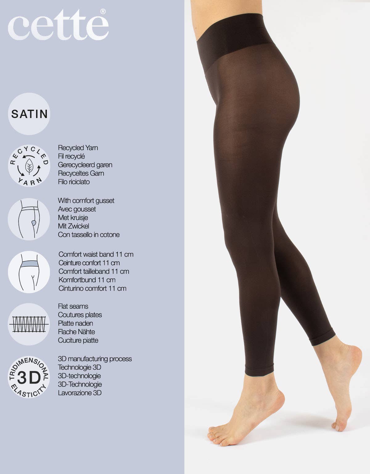 Cette - Wholesale Tights - Women's - Opaque Footless Tights, Leggings, Up to 4XL, Eco-friendly27
