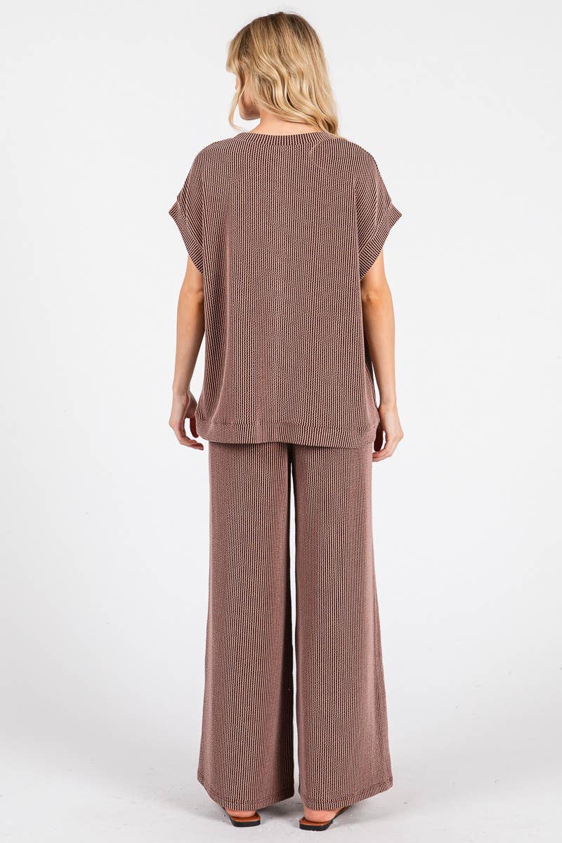 Sewn and Seen - Wholesale Mommy & Me Outfit Sets - Maternity - Striped Rib Knit Lounge Set30