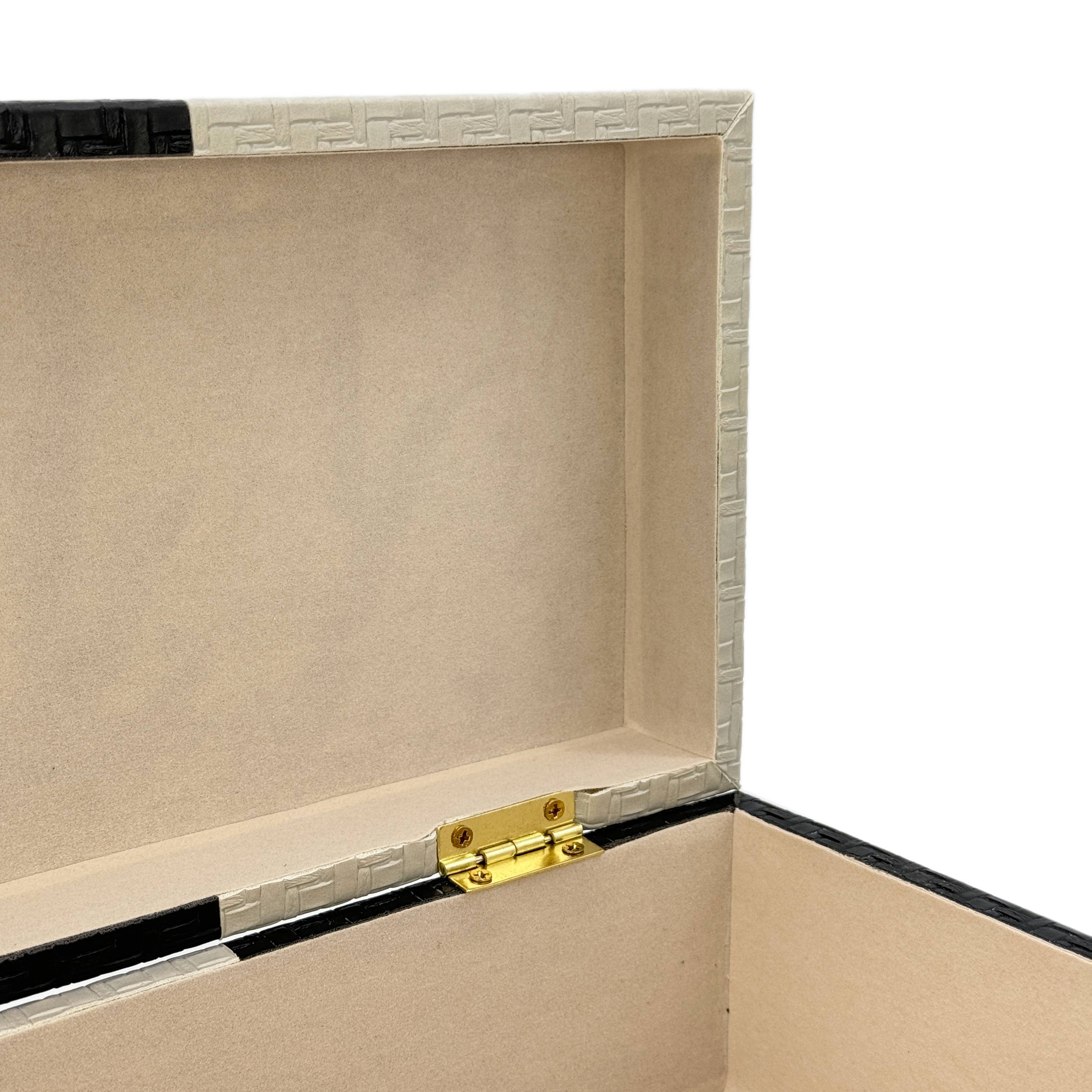 Galt International Company - Vente Boîtes décoratives - Coffret décoratif bicolore en cuir végétalien22