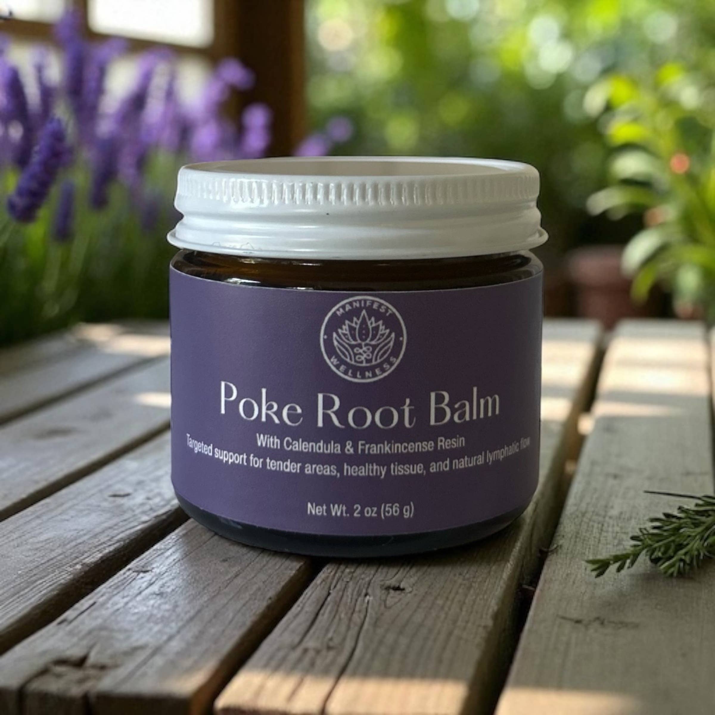 Manifest Wellness - Vente Crème/baume/pommade cicatrisante - Baume de Racine de Poke avec Calendula et Résine d'Encens 2oz1