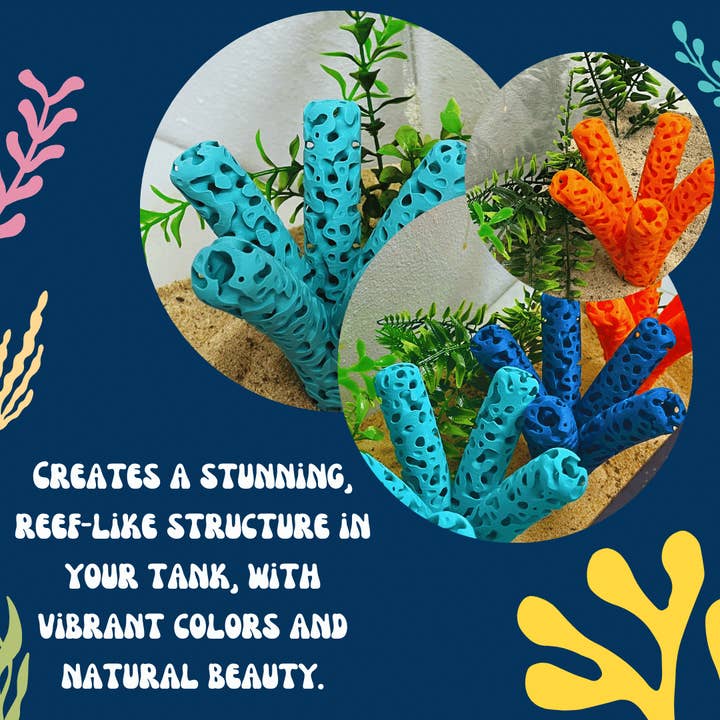 Branche de support à fragments de corail pour aquarium | Conception de branche à structure corallienne en treillis avec 5 supports à fragments pour la vente par Chatelet