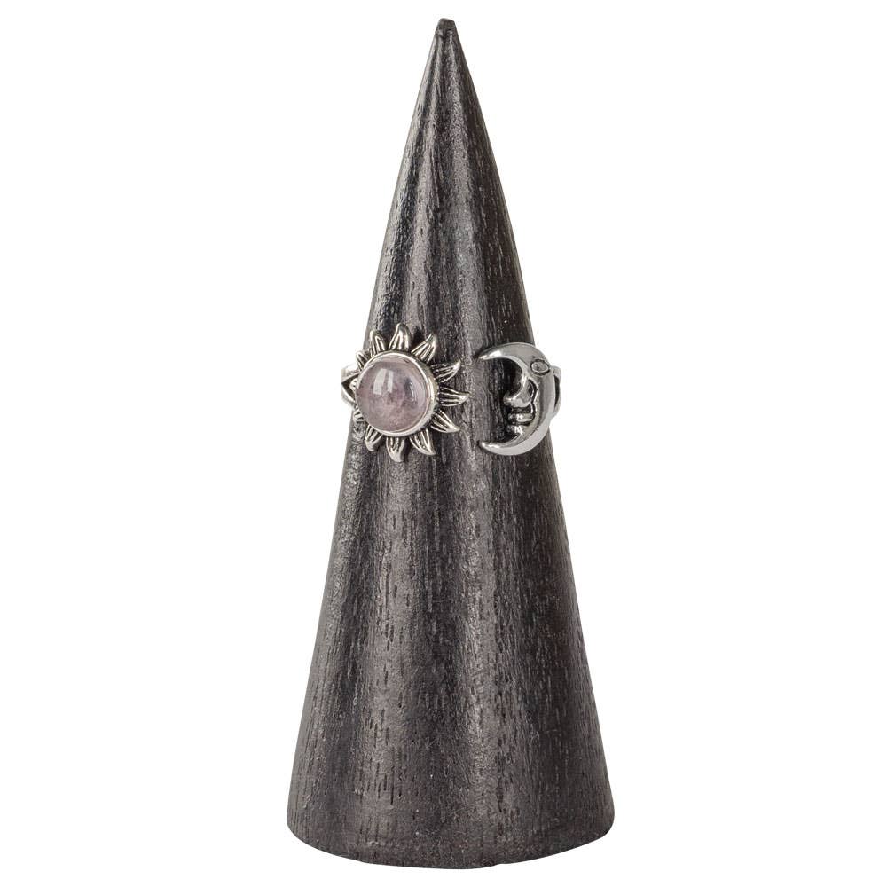 Benjamin International - Wholesale Cocktail/Statement Ring - Amethyst Sun & Moon Adjustable Ring1