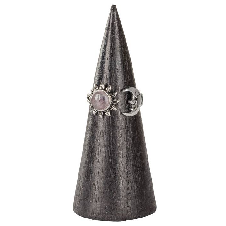 Benjamin International - Wholesale Cocktail/Statement Ring - Amethyst Sun & Moon Adjustable Ring1