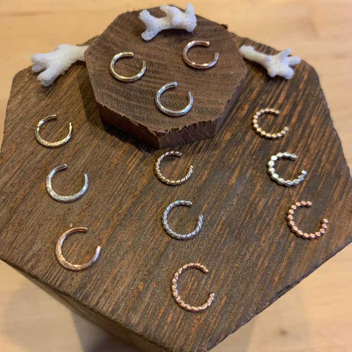 Foamy Wader - Wholesale Nose Ring - Tightrope Nose Cuff - handmade twisted wire septum cuff fake nose ring6