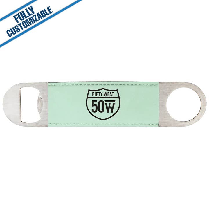 GiftWorksPlus - Wholesale Bottle/Wine Opener - Engraved Leatherette Grip Bottle Opener - Fully Customizable9