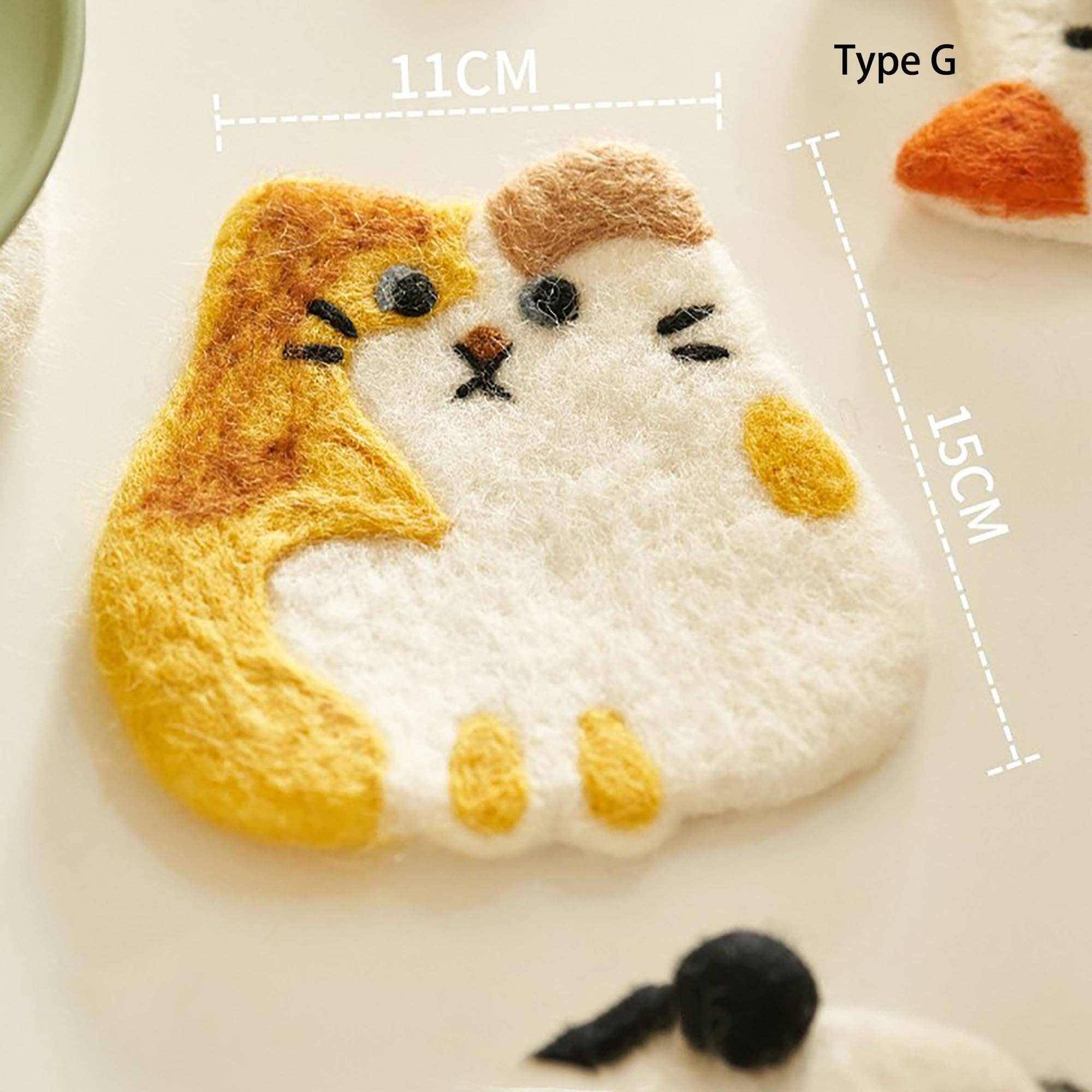 MinoCraft - Wholesale Coasters - Handmade felt coaster with animal patterns5